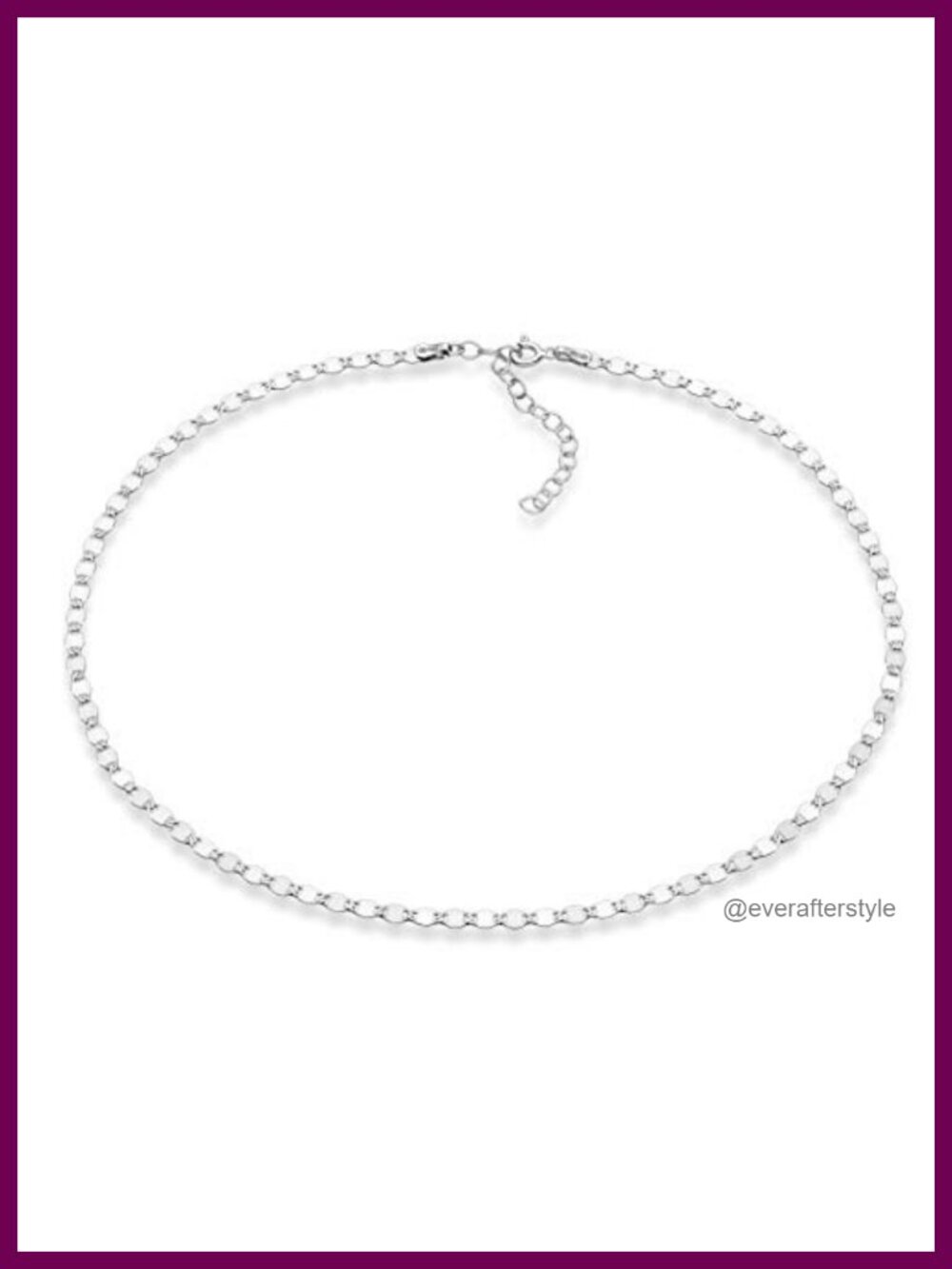 Italian 925 Sterling Silver Choker Necklace Women Chain Adjustable